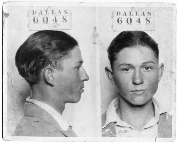 Clyde Barrow first arrest in Dallas 1926